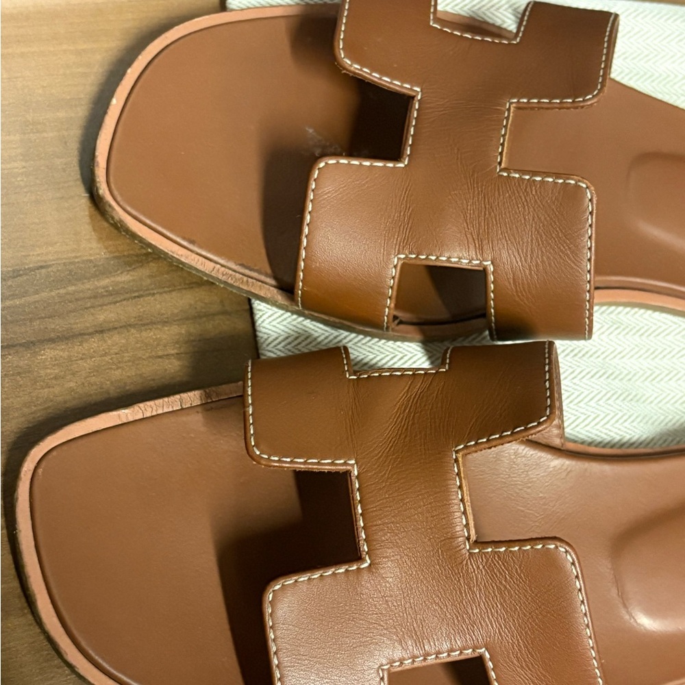 Hermes Leather Slide Sandals - Picture 4 of 6